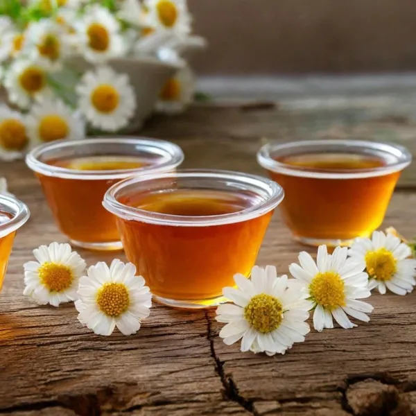 Insomnia Helper wellness shot made with lemon, chamomile, valerian root, passionflower, honey